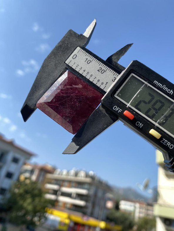 Faset Kesim Doğal Yakut Taşı 90 Karat ( Ruby , Rubin Stone) - 7