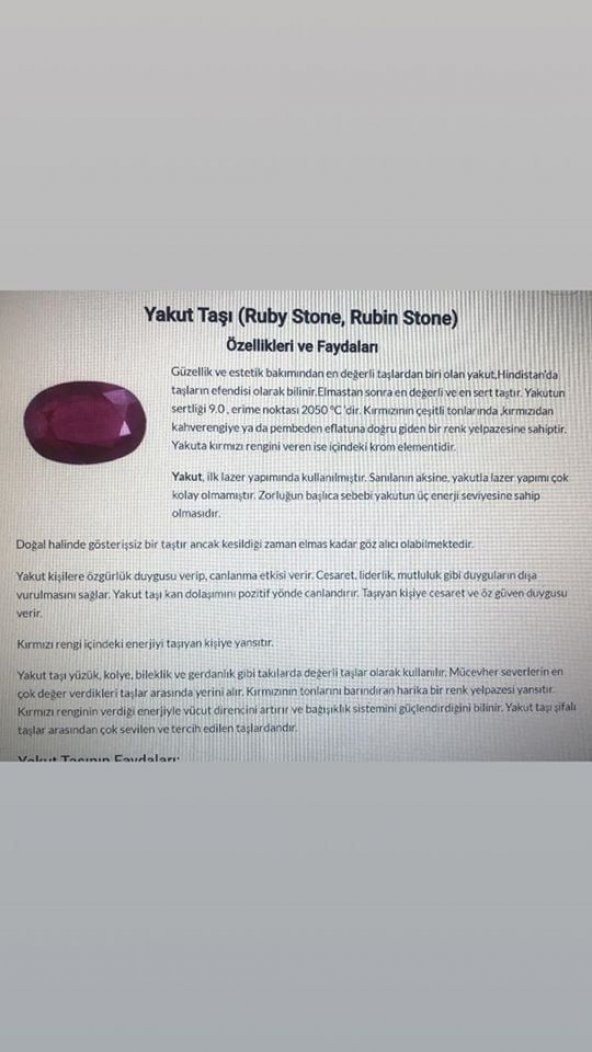 Faset Kesim Doğal Yakut Taşı 46,6 Karat ( Ruby , Rubin Stone) - 10