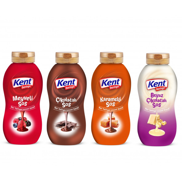 Kent Boringer Karma Topping Sos (Çikolata+Beyaz Çikolata+Meyve+Karamel) 300-325 Gr
