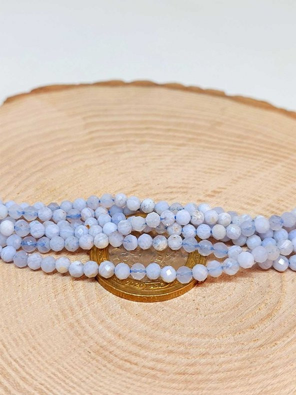 Kalsedon Taşı Dizi 3mm - Resim 2