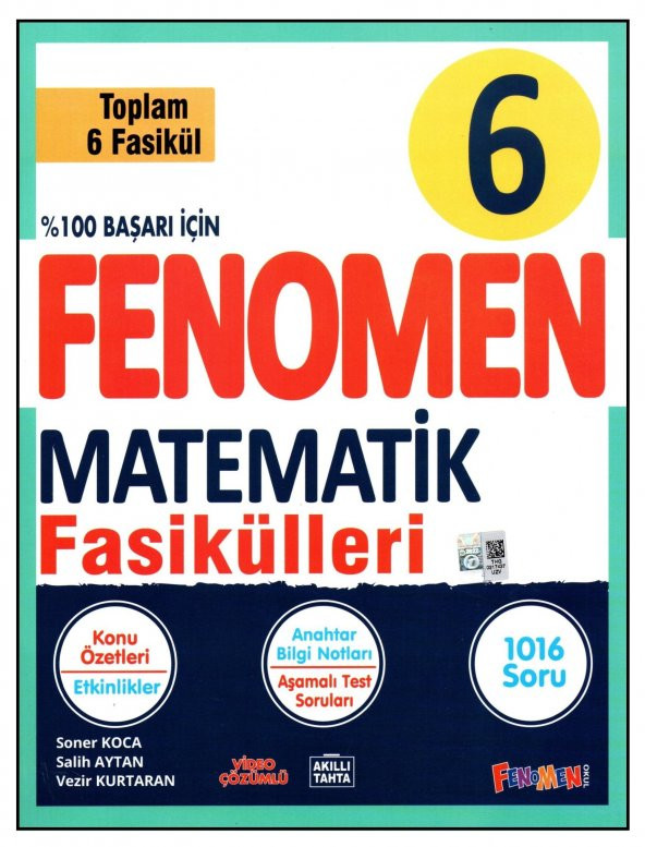 Fenomen 6. Sınıf Matematik Konu Özetli Soru Bankası Fasikülleri 6 Fasikül