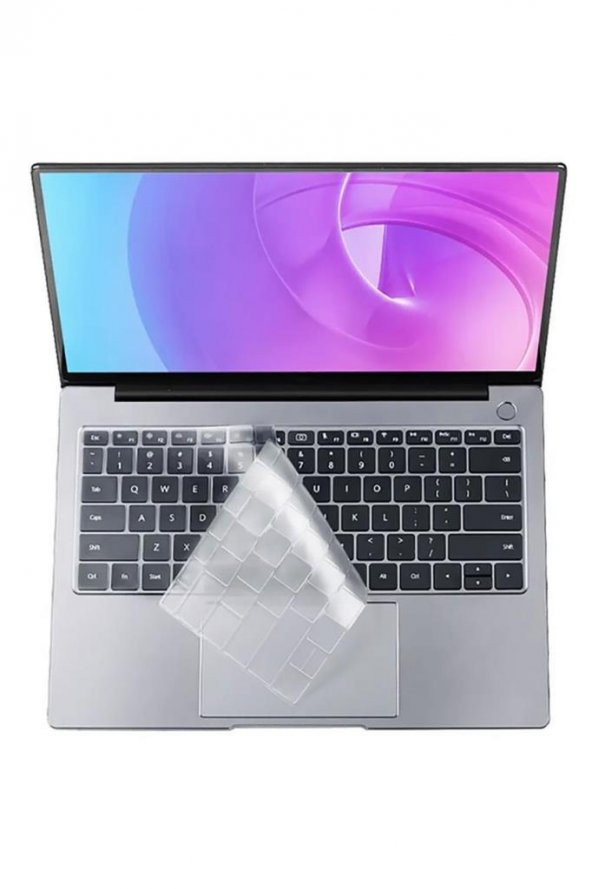Apple Macbook 13.3' Air 2020 A2337 Klavye Koruyucu Transparan Buzlu Silikon Ped