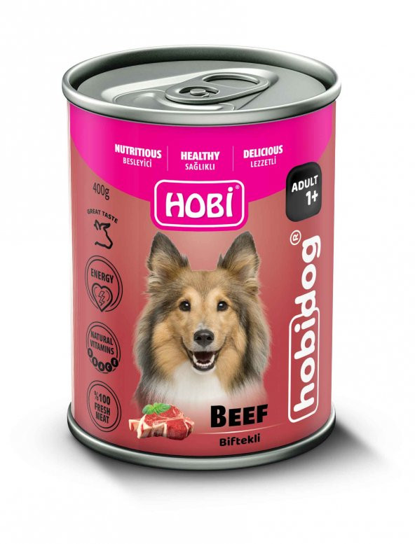 Hobi Hobidog Biftekli Yetişkin Köpek Konservesi 400g