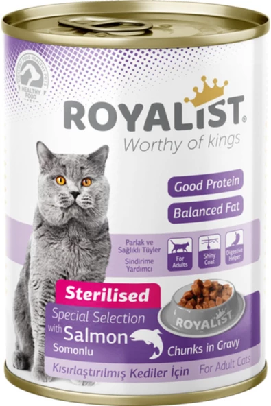 Royalıst Kısır Kedi Konserve Somonlu 400 Gr