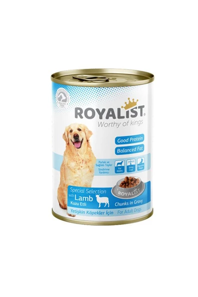 Royalist Kuzu Etli Gravy Konserve Yetişkin Köpek Maması 400 gr