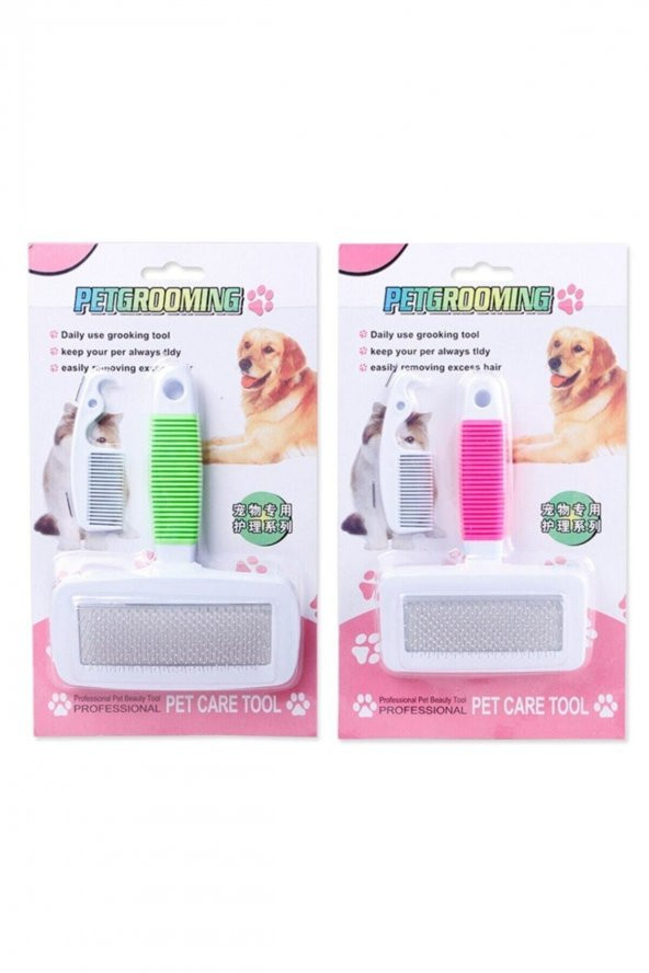 Kedi Köpek Tarağı Telli Fırça Ve Mini Tarak