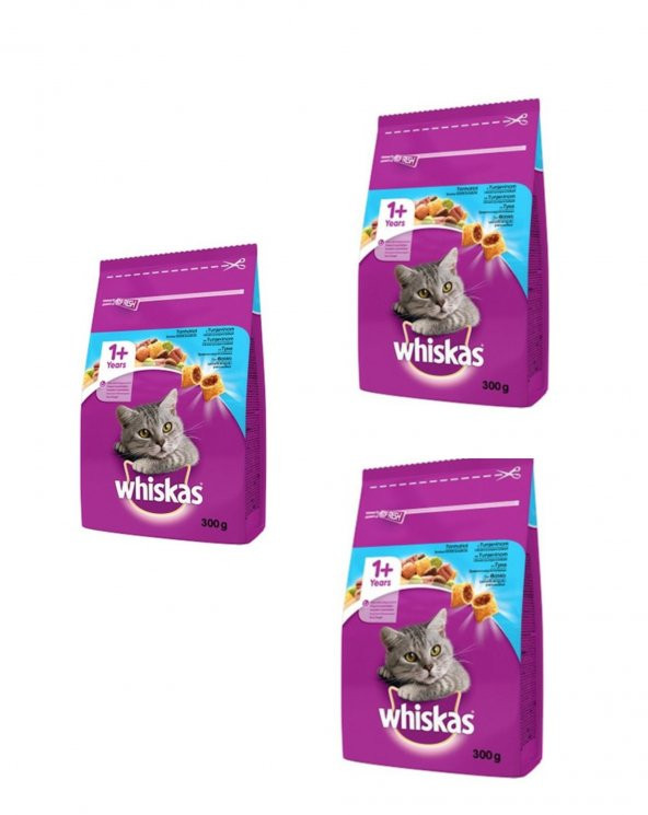 Whiskas Ton Balıklı Yetişkin Kedi Maması 300 Gr X 3 Adet