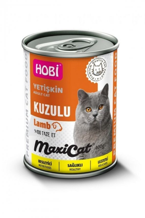 Hobi Maxicat Kuzu Etli Yetişkin Kedi Konservesi 400gr