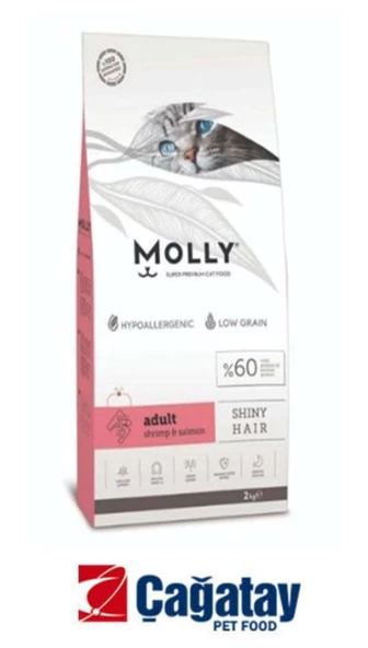 Molly Karides Ve Somonlu Yetişkin Kedi Maması 2 Kg - 2