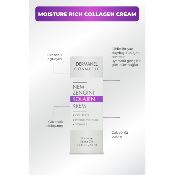 Dermanel Cilt Aydınlatıcı Leke Karşıtı Krem+Dermanel Nem Zengini Kolajen Krem - 5