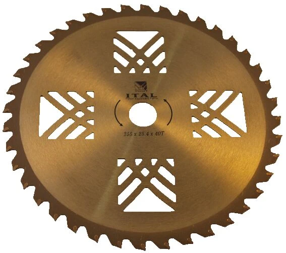 ıTAL Brush Cutter Blade 40 T x 255 Ot Tırpan Testeresi Elmas
