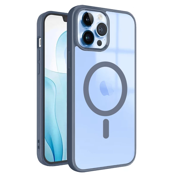 iPhone 13 Pro Max Magsafe Özellikli Renkli Clear Case Kapak - 2