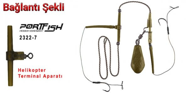 Portfish Helicopter Terminal Tackle T Fırdöndü (Sissy Aparatı) - 4