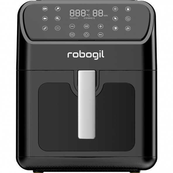 Robogil AF-19D Airfryer XXL 6,5lt Halojen Lambalı Cam Kapaklı Sıcak Hava Fritözü - 6