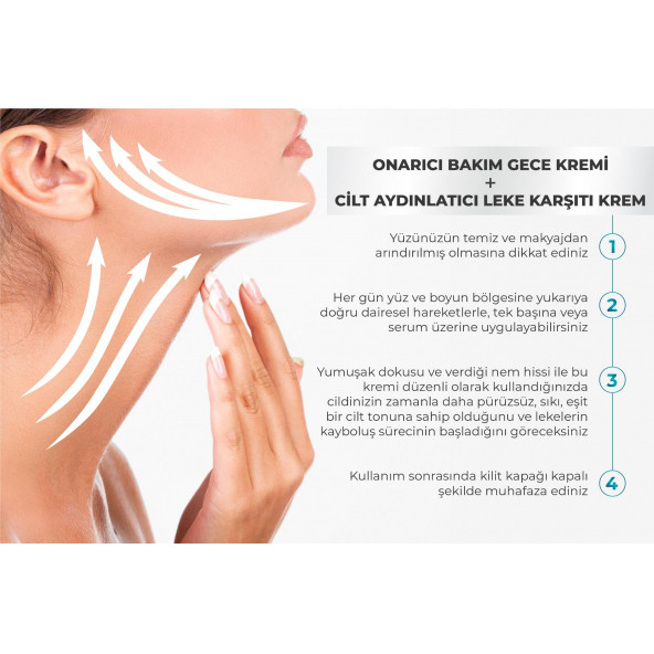Dermanel Cilt Aydınlatıcı Leke Karşıtı Krem+Dermanel Onarıcı Bakım Gece Kremi - 6