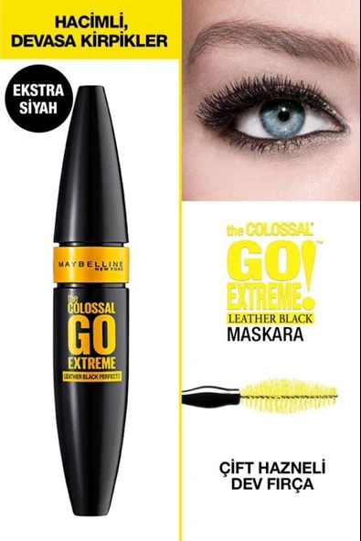 MAYBELLINE MASKARA COLOSAL GO EXTREME-LEATHER BLACK PERFECT - 3