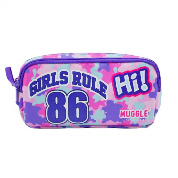Muggle Girls Rule 2 Bölmeli Kalem Çantası MU-6849 ürün görseli