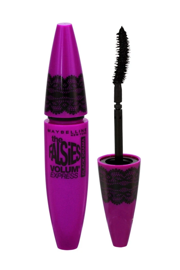 MAYBELLINE MASKARA FALSIES VOLUM EXPRESS MOR-BLACK DRAMA SİYAH - 2