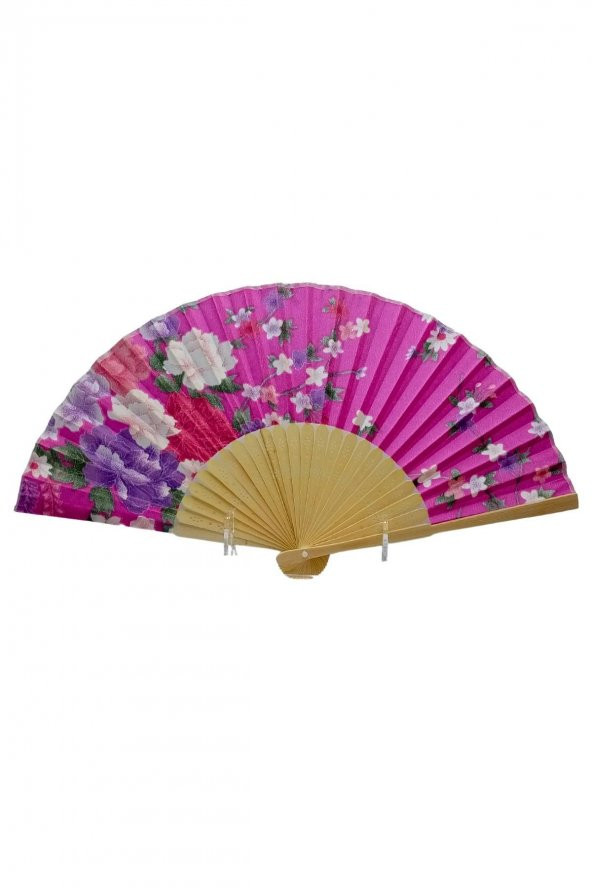 Japon Bambu Kumaş Yelpaze Çanta Boy Stant Hediyeli No.33 - 6