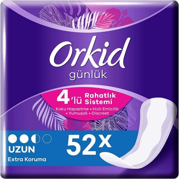 Orkid Extra Koruma Uzun Günlük Ped 52 Adet 8001841620855