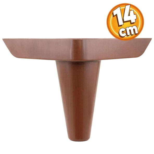 Aspen 6'lı Set Mobilya Tv Ünitesi Çekyat Koltuk Kanepe Baza Destek Ayağı Ayakları 14 Cm Ahşap Desen - 6