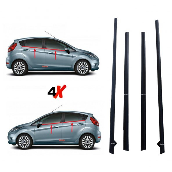 Ford Fiesta Cam Dış Sıyırıcı Fitil Takımı [Tüm Kapılar] 20092016