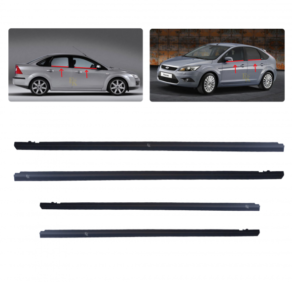 Ford Focus Cam Dış Sıyırıcı Fitil Takımı [Tüm Kapılar] 20062010