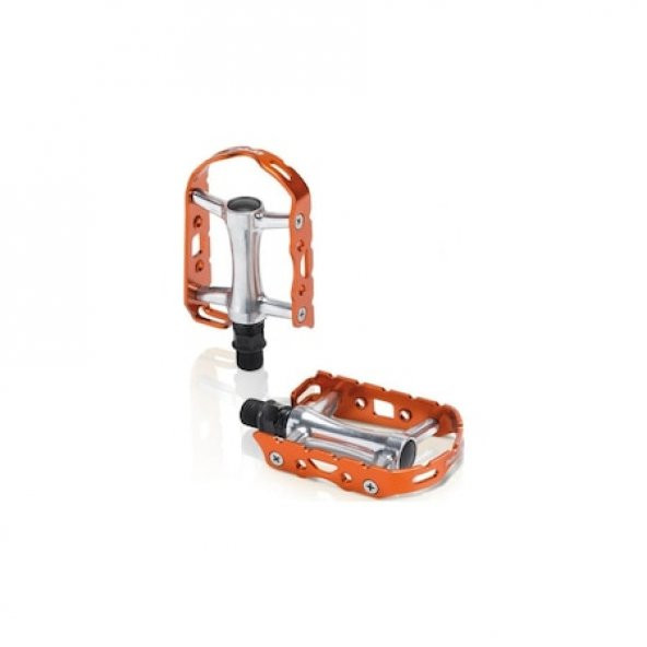 XLC Pedal MTB Ultralight PD-M15 Alüminyum Çift Taraflı Bisiklet Pedalı Gümüş Turuncu - 2