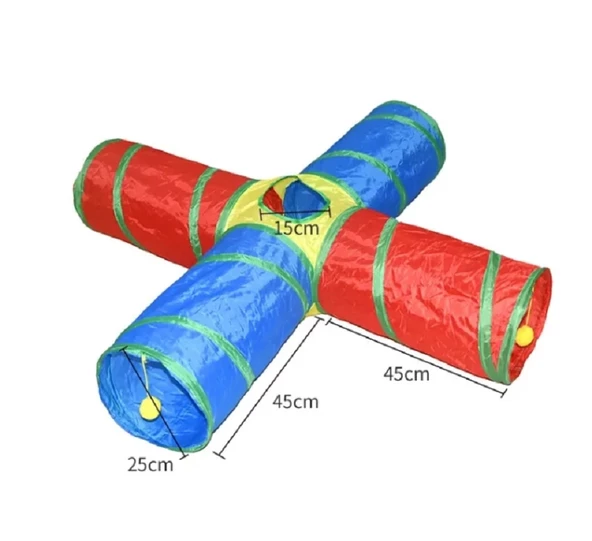 Katlanabilir 4 Yönlü Kedi Oyun Tüneli 100 Cm