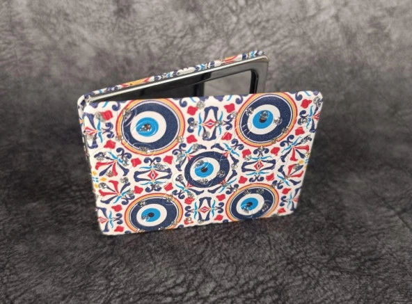 Cep Ayna Kötü Göz Nazar Makyaj Çanta Seyahat Taşınabilir Ayna Kozmetik - 2