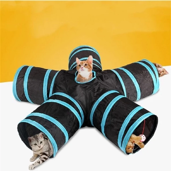 Katlanabilir 5 Yönlü Kedi Oyun Tüneli - 2
