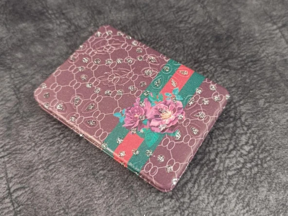 Cep Ayna Gül Makyaj Çanta Seyahat Taşınabilir Ayna Kozmetik Büyüteç Kompakt