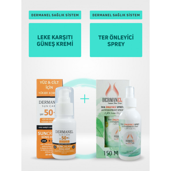 Dermanel Leke Karşıtı Güneş Kremi+Dermanel Ter Önleyici Sprey
