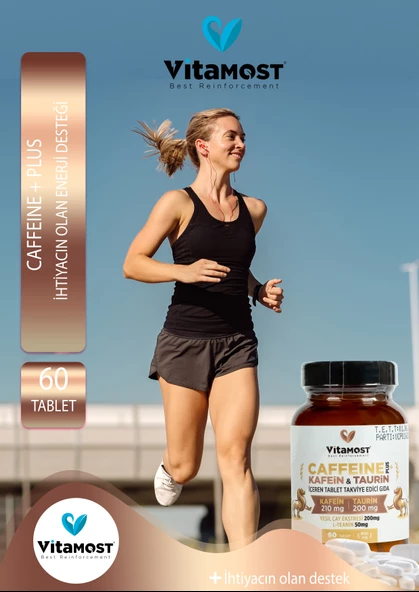 Caffeine Energy Taurin L-teanin Yeşil Çay Ekstresi (KAFEİN) Güç Ve Performans 60 Tablet - 2