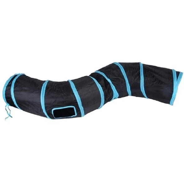 Katlanabilir Gökkuşağı Kedi Oyun Tüneli 123x25 Cm - 3