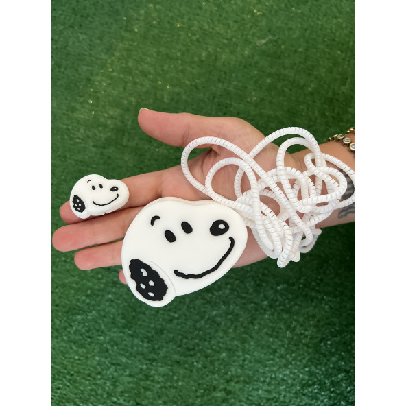 Snoopy Sarj Kablo Koruyucu