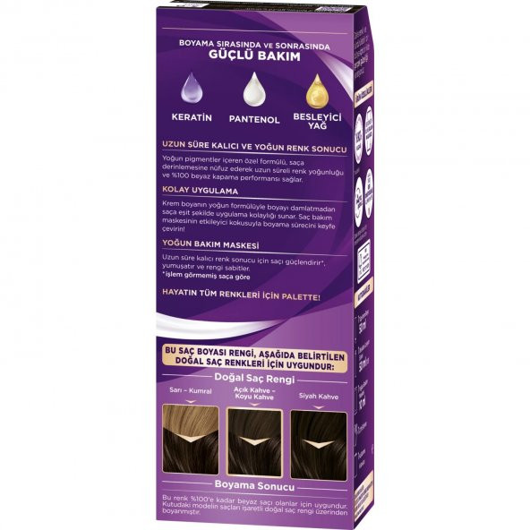 Palette Göz Alıcı Renkler 3/0 Koyu Kahve - 2
