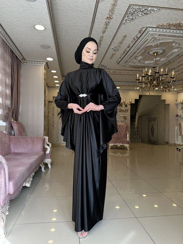 Ceylin Siyah Abiye Elbise - 4