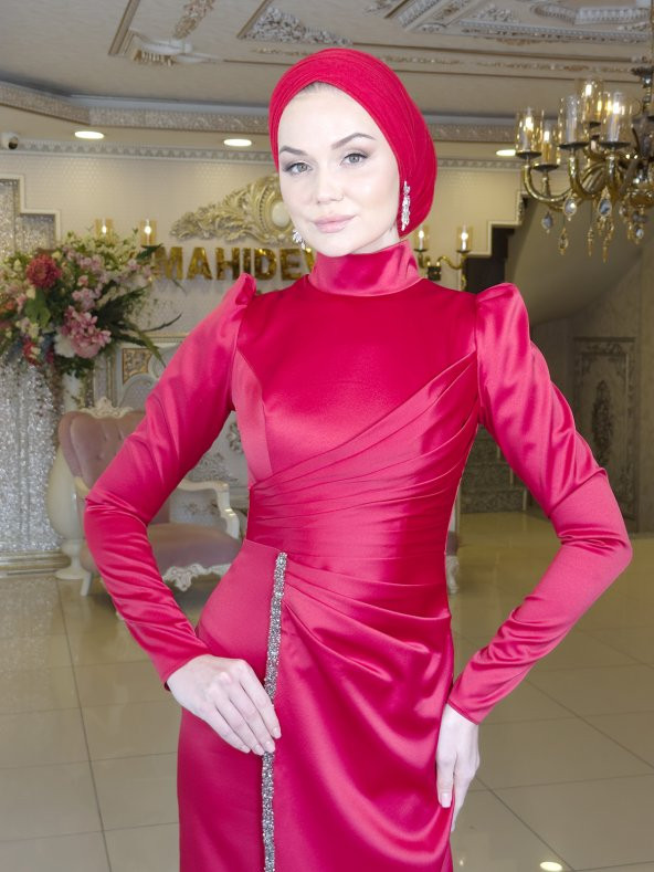 Lavin Kırmızı Abiye Elbise