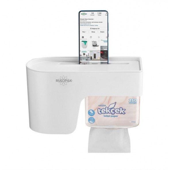 Rulopak Multitask Tuvalet Kağıdı Dispenseri Beyaz - 3