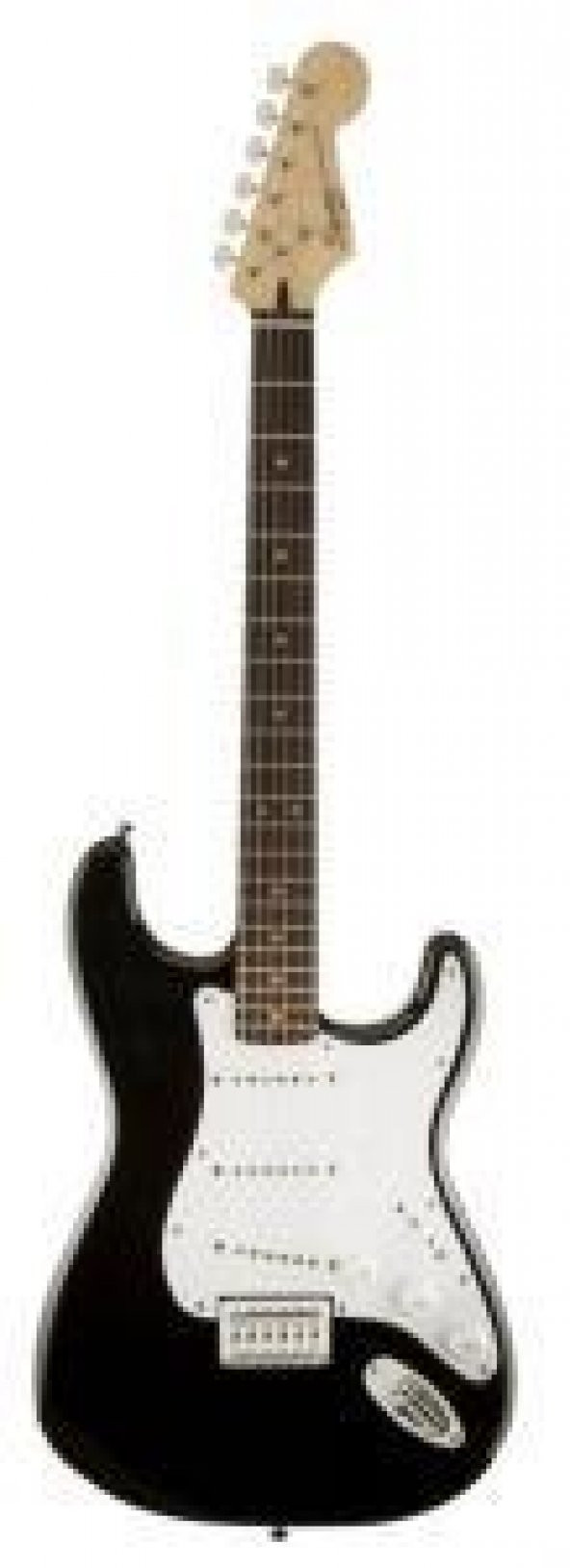 Squier MM Strat Hard Tail Black Elektro Gitar (KILIF+ASKI+JAK+PENA)