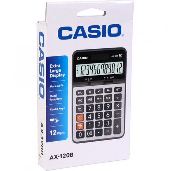 Casio AX-120B Masaüstü 12 Hane Hesap Makinesi - 2