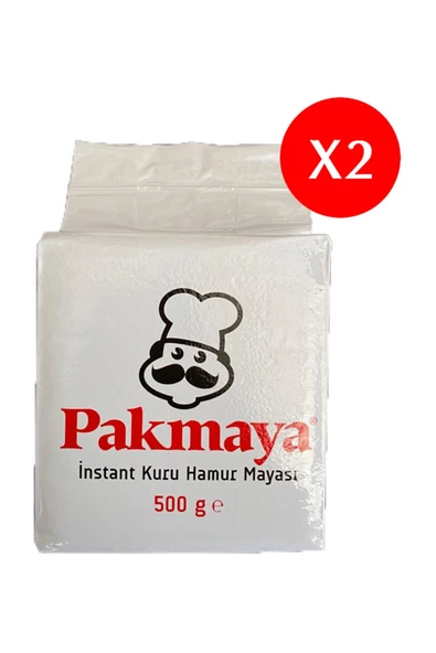 Pakmaya Instant Kuru Hamur Mayası 500 gr x 2 Adet