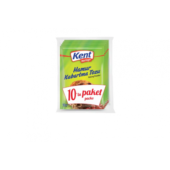 Kent Boringer Hamur Kabartma Tozu 10'lu Ekonomik Paket 10 Gr x 5 Adet
