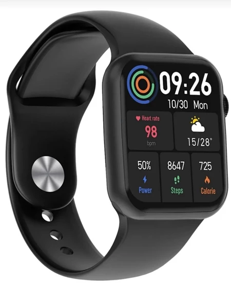 T500 + Pro Smart Watch Bluetooth Çağrı Apple & Android Uyumlu Akıllı Saat-siyah