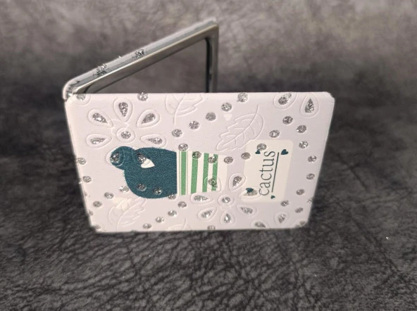 Cep Ayna Makyaj Çanta Seyahat Taşınabilir Ayna Kozmetik Büyüteç Kompakt - 2