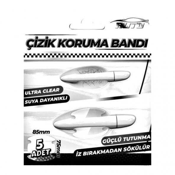 Oto Kapı Tutamaç İç Kısım Çizik Koruma Bandı 5Adet - 5
