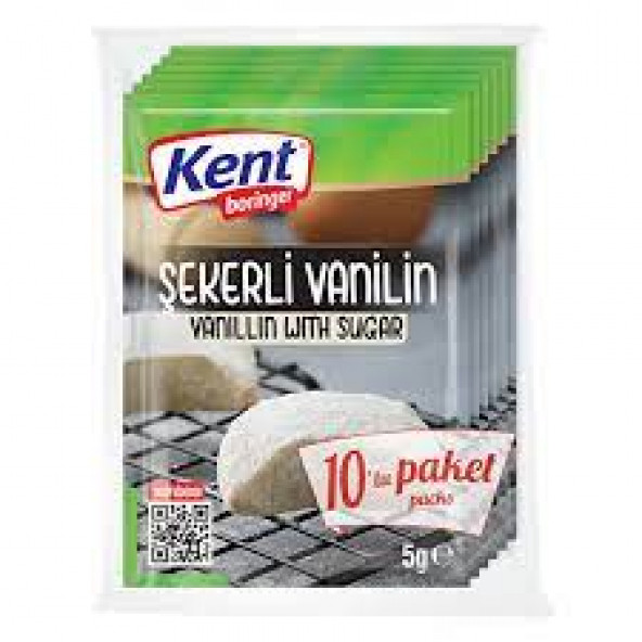 Kent Boringer Şekerli Vanilin 10'lu Ekonomik Paket 5 Gr x 5 Adet