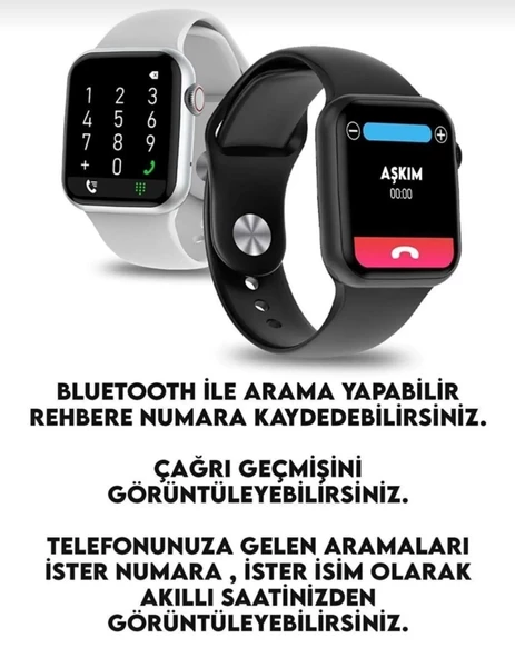 T500 + Pro Smart Watch Bluetooth Çağrı Apple & Android Uyumlu Akıllı Saat-siyah - 5