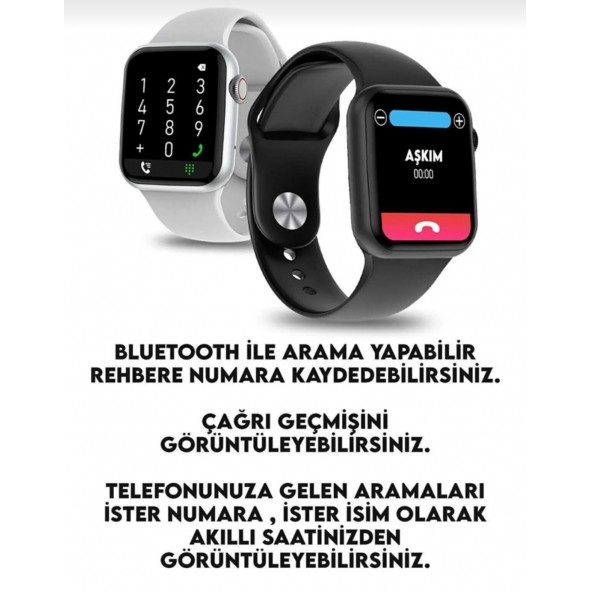 T500 + Pro Smart Watch Bluetooth Çağrı Apple & Android Uyumlu Akıllı Saat-siyah - 6